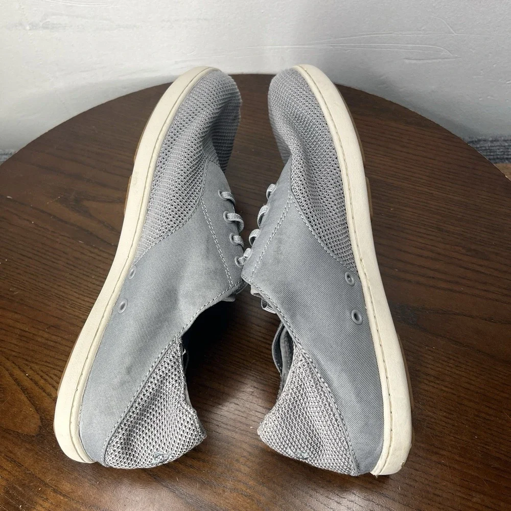 Olukai‎ 'Nohea Moku Shoes Men's 9.5 Gray Textile Comfort Slip On Boat Sneaker
